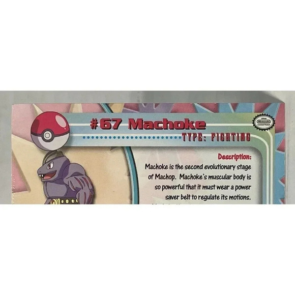 Machoke #67 Topps Foil Series 1 Pokemon NM Vintage TV Animation Edition 1999 - Picture 6 of 15